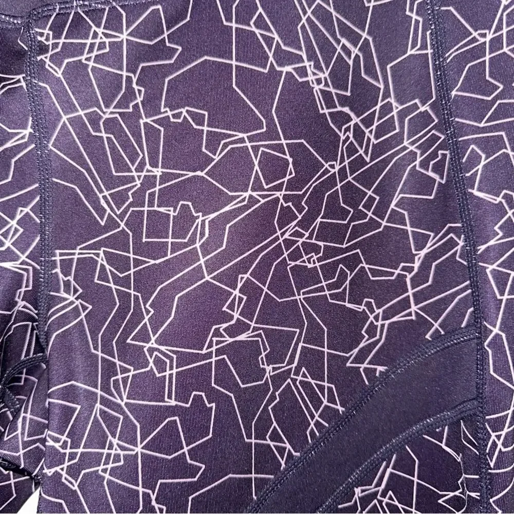 Z by Zella Purple Geometric Pattern Cropped Leggings Size XL